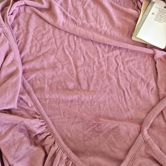 Ecothread Sustainable Mauve Pink Wide Leg Jumpsuit Romper NWT Large Boho Harem - Picture 10 of 11